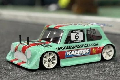 (Pre-Orders now open) KAMTEC - GT12 1/12 Mini Racer (PRO - BRUSHLESS) RC Circuit Rolling Chassis Kit (Assembled) w/Body, Wheels & Tyres