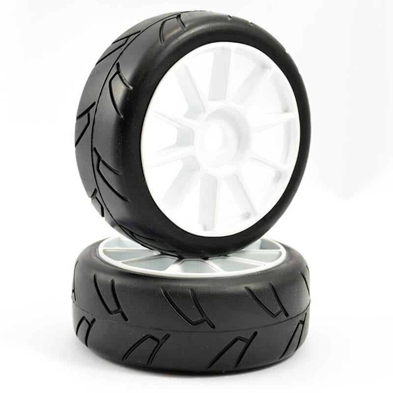 FASTRAX R/C PRODUCTS - FASTRAX 1/8TH PREMOUNTED SLICK
TYRES 'HAWK/10 SPOKE' - FAST0016