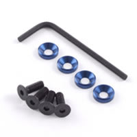 FASTRAX R/C PRODUCTS - FASTRAX M4 ENGINE MOUNTING SET
w/F.H.SCREWS & WASHERS – BLUE - FAST148