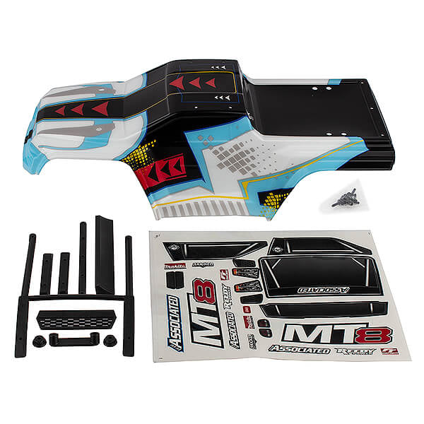 ASSOCIATED ELECTRICS - TEAM ASSOCIATED RIVAL MT8 BODY
SET, PAINTED - AS25921