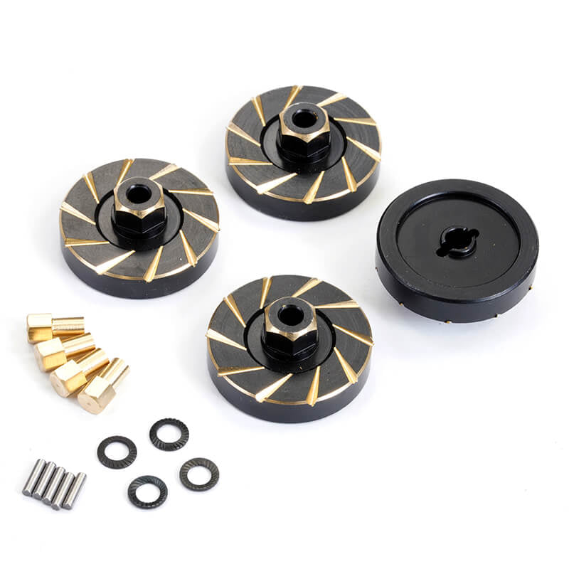 FASTRAX R/C PRODUCTS - FASTRAX TRX-4M BLACK BRASS
WHEEL HEX COUNTERWEIGHT (4) - FTTX460