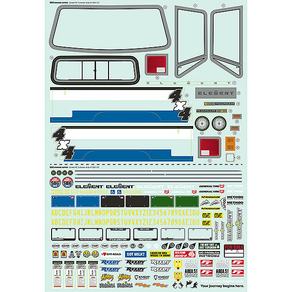 ELEMENT RC BY ASSOC. ELECTRICS - ELEMENT RC TRAILWALKER BODY
DECALS - EL42142