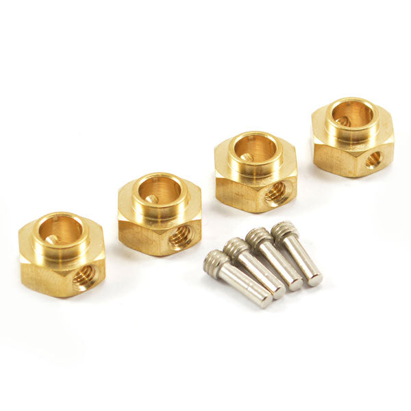 FASTRAX R/C PRODUCTS - FASTRAX TRX-4 BRASS HEX WHEEL
HUB (4) - FTTX316BR