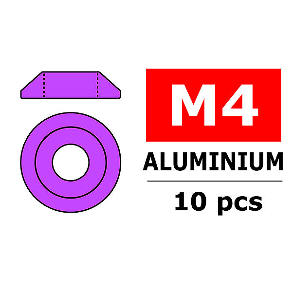 CORALLY - TEAM ALUMINIUM WASHER
FOR M4 BUTTON HEAD SCREWS O - C-3211-40-2