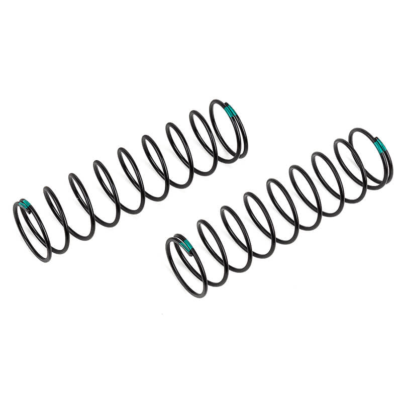 ASSOCIATED ELECTRICS - ASSOCIATED 16MM REAR SPRINGS
GREEN 3.60LB/IN L83 10.0T 1.5D - AS81663