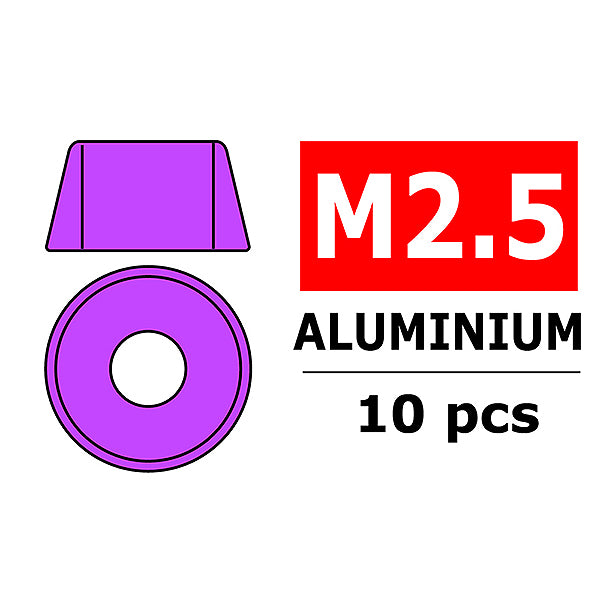 CORALLY - TEAM ALUMINIUM WASHER
FOR M2.5 SOCKET HEAD SCREWS - C-3214-25-2