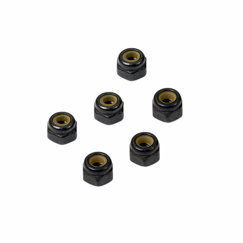 FTX - NYLON NUT M3 (6PC) - BLACK - FTX-N003BK