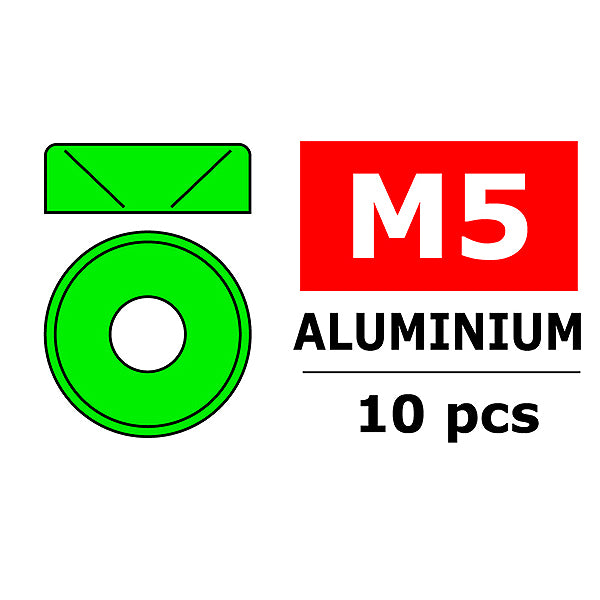 CORALLY - TEAM ALUMINIUM WASHER
FOR M5 FLAT HEAD SCREWS OD= - C-3213-50-1