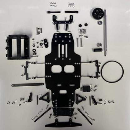 KAMTEC - GT12 1/12 Mini Racer RC Circuit Rolling Chassis Kit (Assembled) w/Body, Wheels & Tyres