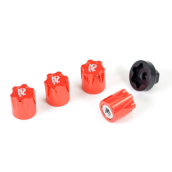FASTRAX R/C PRODUCTS - FASTRAX ANTIDUST ALUMINIUM M4
WHEEL NUT COVERS (4PC) - RED - FAST2387R