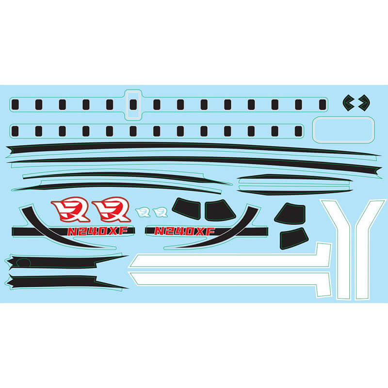 XFLY MODEL - XFLY TWIN 40MM J-65 DECAL
SHEET - RED - XF127R-07
