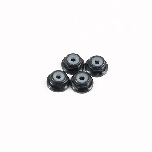 FASTRAX R/C PRODUCTS - M2 BLACK FLANGED LOCKNUTS - FTM2BKF