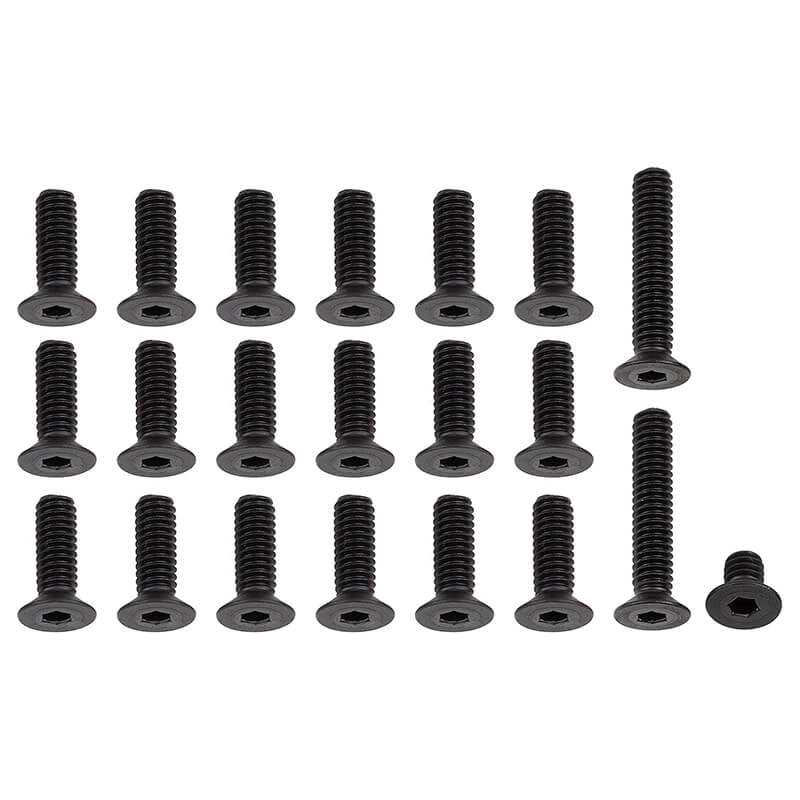 ASSOCIATED ELECTRICS - TEAM ASSOCIATED RC10CC 8/32
SCREW SET BLACK - AS6316