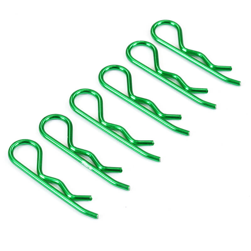 FASTRAX R/C PRODUCTS - METALLIC GREEN LARGE CLIPS - FAST213MG
