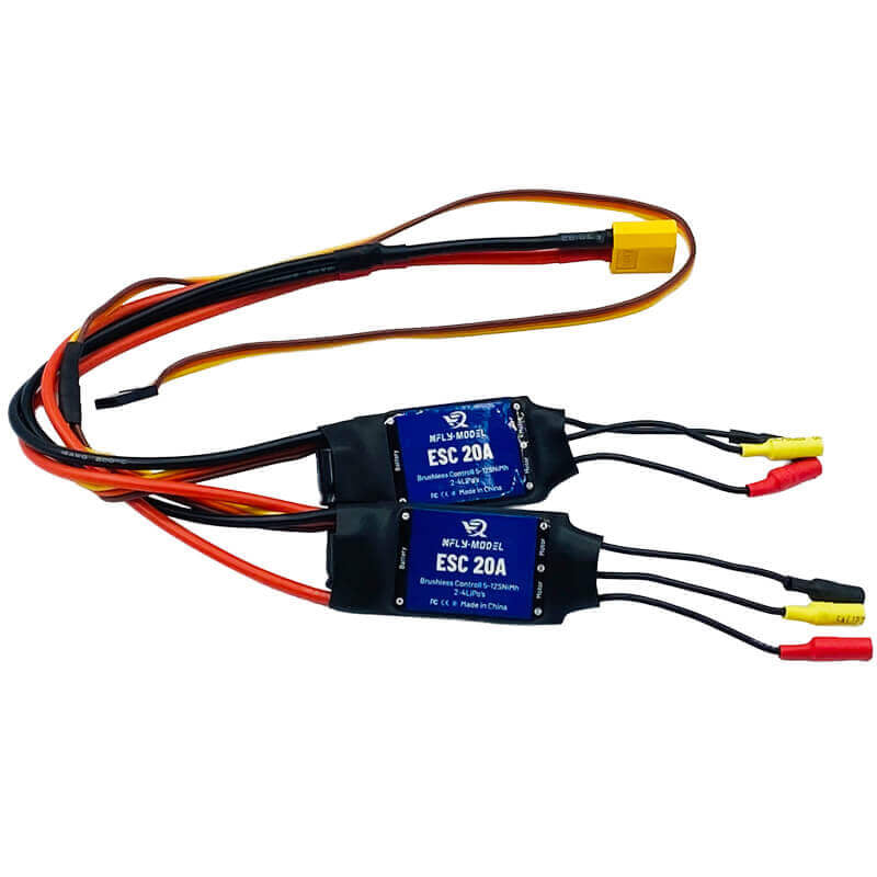 XFLY MODEL - XFLY 20A ESC X 2 (XT60 PLUG)
W/60MM LEAD - XFESC20A-3