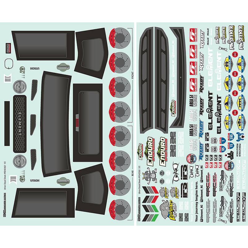 ELEMENT RC BY ASSOC. ELECTRICS - ELEMENT RC ENDURO SE UTRON
BODY DECAL SHEET - EL42352