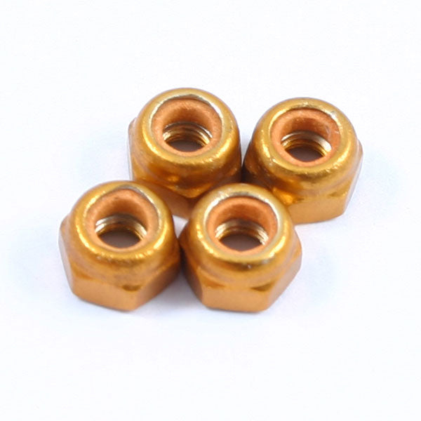FASTRAX R/C PRODUCTS - FASTRAX M3 GOLD LOCKNUTS
(4PCS) - FASTM3G