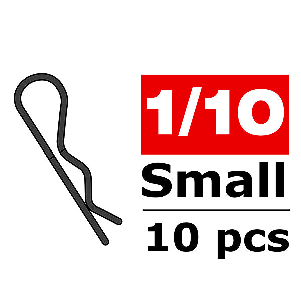 CORALLY - BODY CLIPS 45 BENT SM
ALL BLACK 10 PCS - C-35102