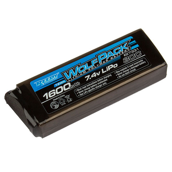 REEDY - WOLFPACK LIPO 1600MAH
30C 7.4V FLAT - AS27331