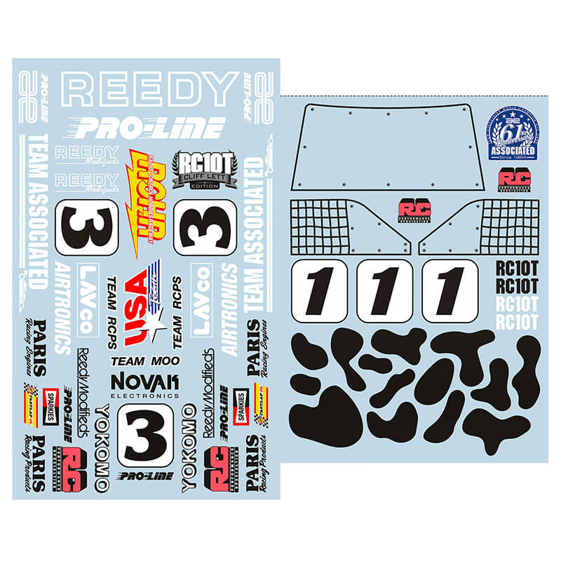 ASSOCIATED ELECTRICS - TEAM ASSOCIATED RC10T CLIFF
LETT TEAM MOO DECAL SET - AS7834