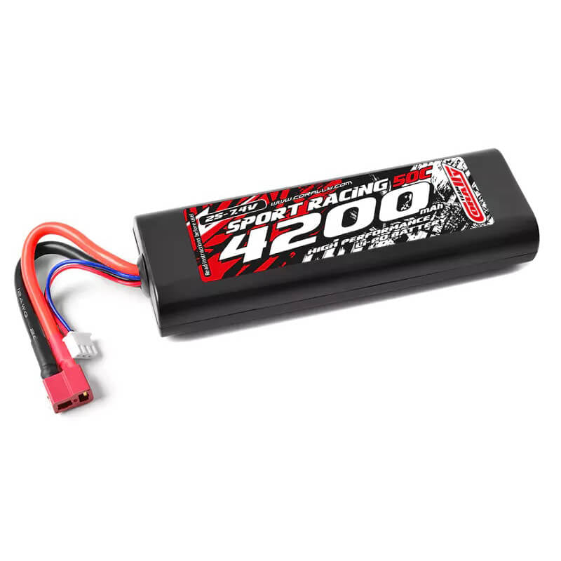 CORALLY - POWER RACING 50C LIPO
BATTERY 4200MAH 7.4V T-PLUG 2S - C-49024-D
