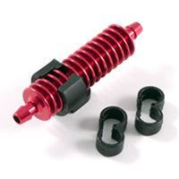 FASTRAX R/C PRODUCTS - FASTRAX 1/8TH EXHAUST GAS
COOLER RED w/MOUNTS - FAST897R