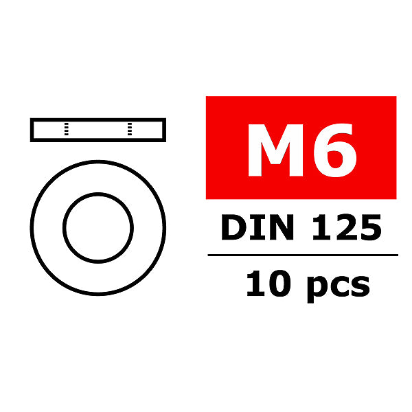 CORALLY - TEAM WASHER M6
GALVANIZED STEEL 10 PCS - C-3201-60