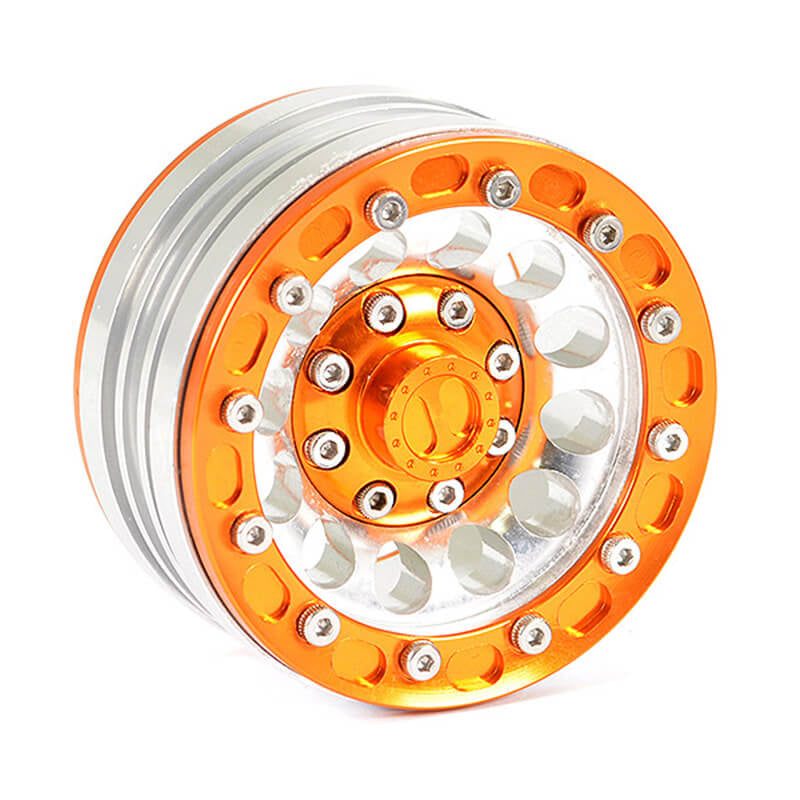 FASTRAX R/C PRODUCTS - FASTRAX ALUMINUM BEADLOCK 1.9"
WHEELS - ORANGE (4PC) - FAST0139O