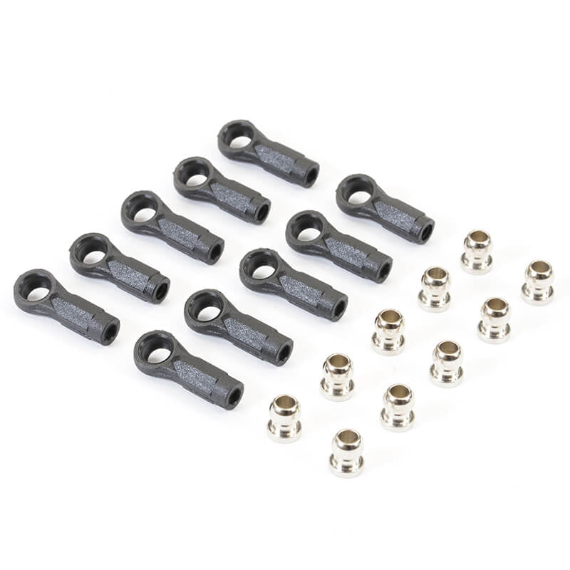 FASTRAX R/C PRODUCTS - BLACK SMALL ROSE BALL JOINTS - FAST44BK