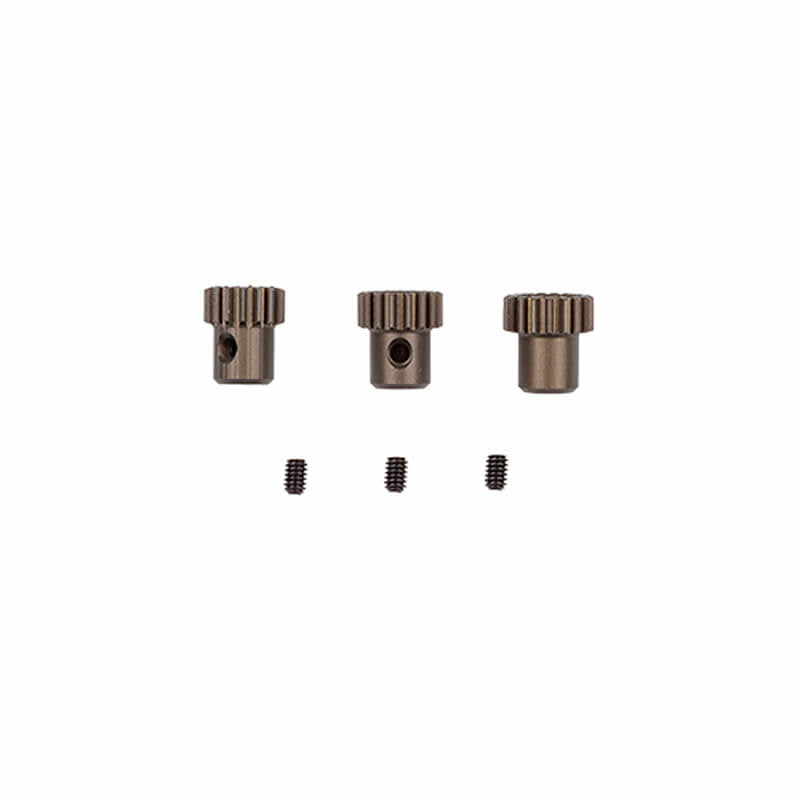 ASSOCIATED ELECTRICS - TEAM ASSOCIATED RC28R FT ALUM.
PINION GEAR SET 64DP 15/16/17T - AS21692