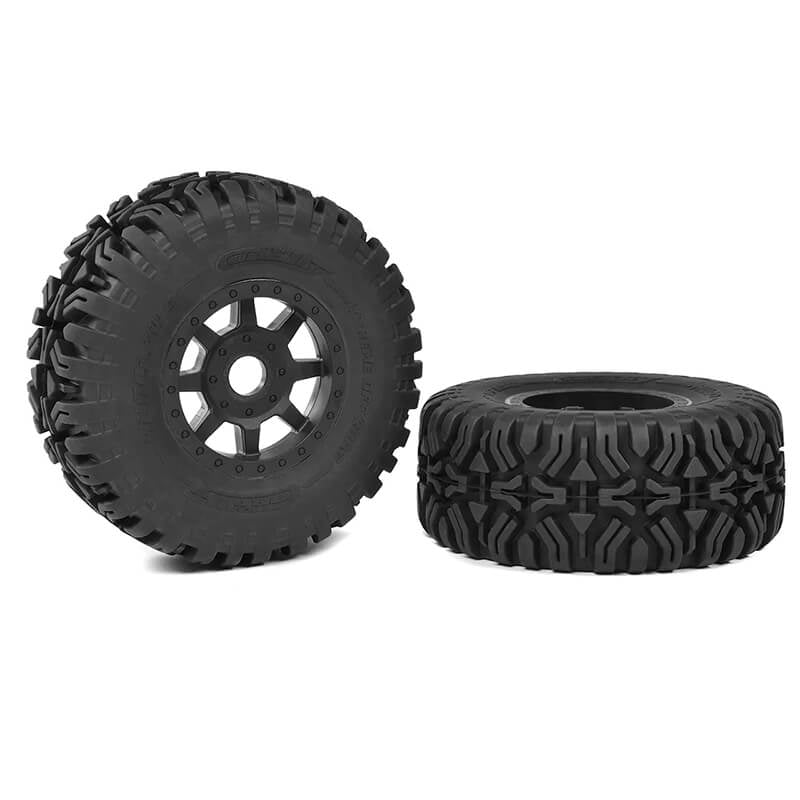 CORALLY - TEAM 1/8 SC TYRES
MUDCLAWS GLUED ON BLACK RIMS - C-00180-1250