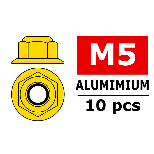 CORALLY - TEAM ALUMINIUM NYLSTO
P NUT M5 FLANGED GOLD 10 P - C-3107-50-0