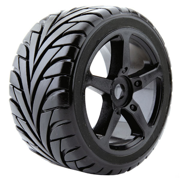 FASTRAX R/C PRODUCTS - FASTRAX 1:8 TRUGGY EAGLE MTD
ON 5-SPOKE BLACK 0 OFFSET(PR) - FAST1092B-0