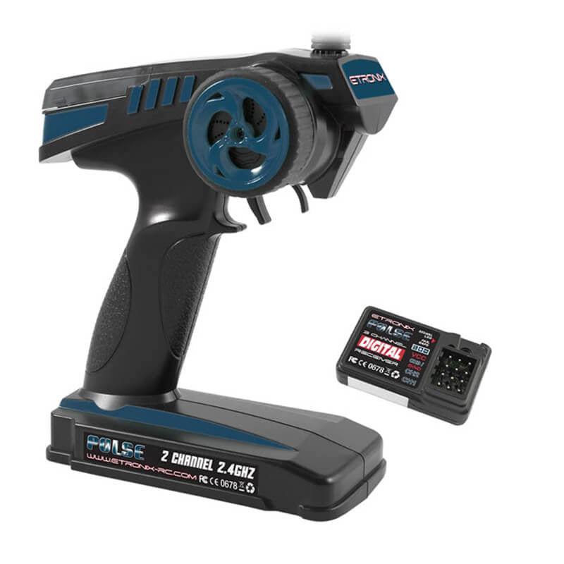 ETRONIX - PULSE GFSK EX2 SPORT
2.4GHZ WHEEL 2CH RADIO - ET1060