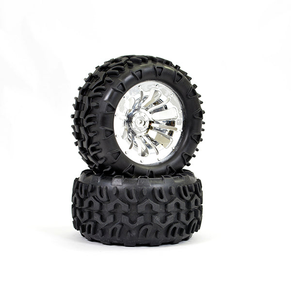 FTX - CARNAGE MOUNTED WHEEL/TYRE
COMPLETE PAIR - CHROME - FTX6310C