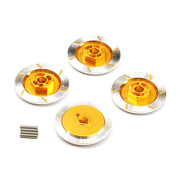 FASTRAX R/C PRODUCTS - FASTRAX ALUMINIUM DISC BRAKE
w/WHEEL HEX (4pc) - GOLD - FAST2216AG