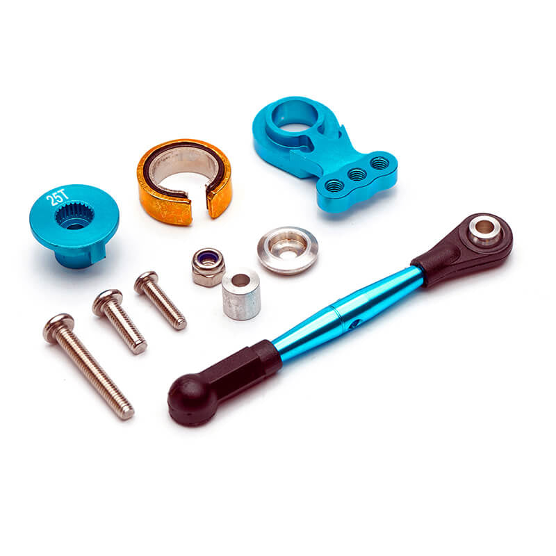 FASTRAX R/C PRODUCTS - FASTRAX TAMIYA GF01
ALUMINIUM 25T SERVO SAVER SET - FTTA160B