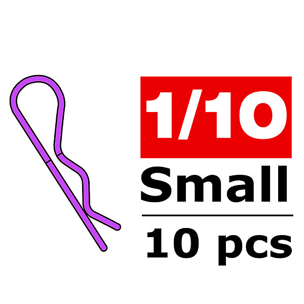 CORALLY - BODY CLIPS 45 BENT SM
ALL PURPLE 10 PCS - C-35103