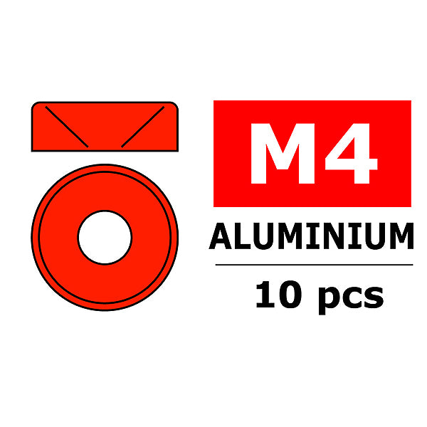 CORALLY - TEAM ALUMINIUM WASHER
FOR M4 FLAT HEAD SCREWS OD= - C-3213-40-5