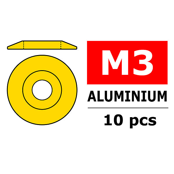 CORALLY - TEAM ALUMINIUM WASHER
FOR M3 BUTTON HEAD SCREWS O - C-3212-30-0