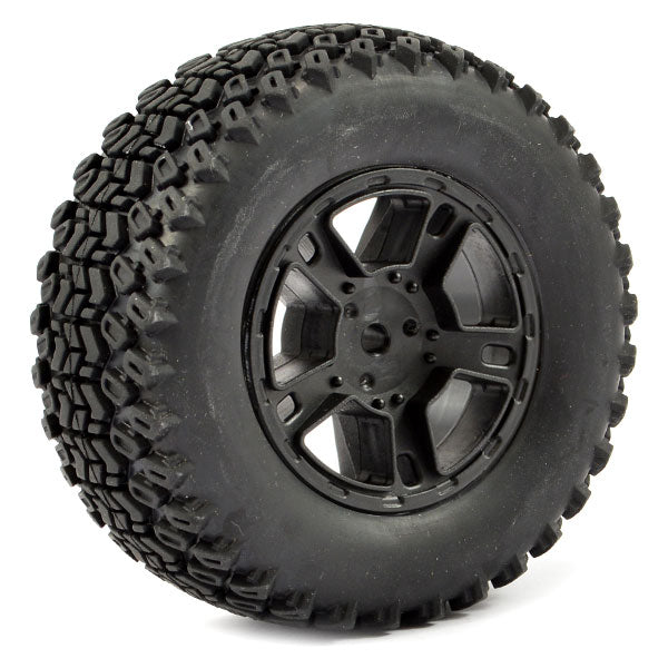 FASTRAX R/C PRODUCTS - FASTRAX 1:10 SC ZIGZAG MOUNTED
5-SPOKE BLACK (SLASH RR/BLITZ) - FAST1111B