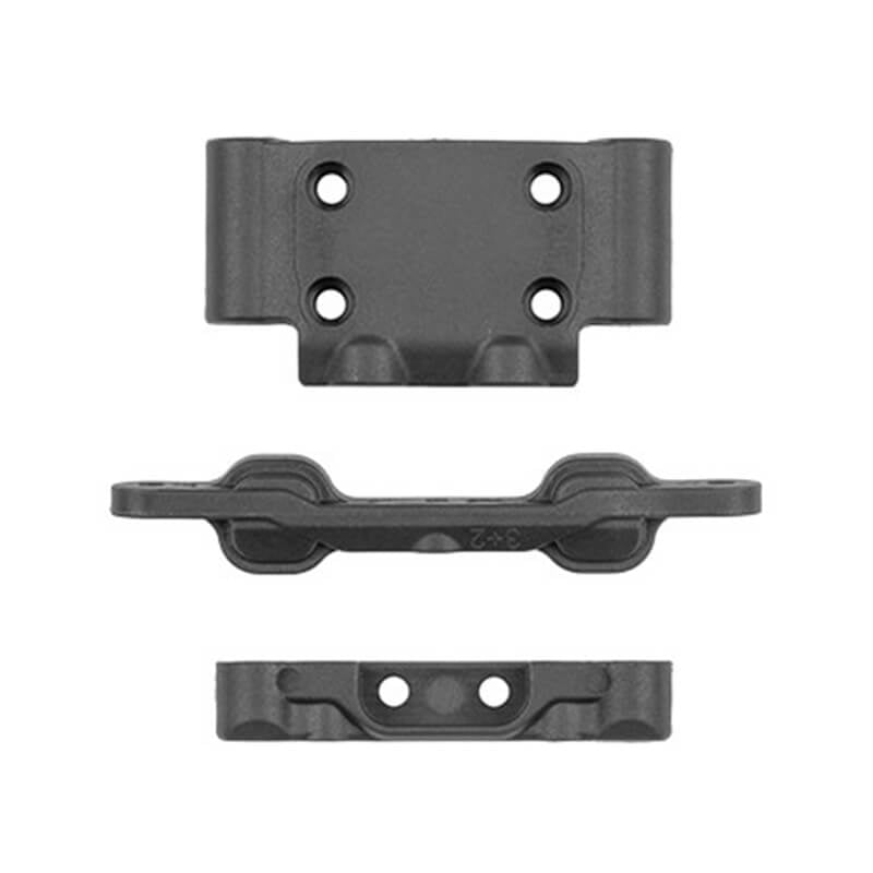 ASSOCIATED ELECTRICS - TEAM ASSOCIATED RB10 RETRO
ARM MOUNTS/BULKHEAD, GREY - AS91240