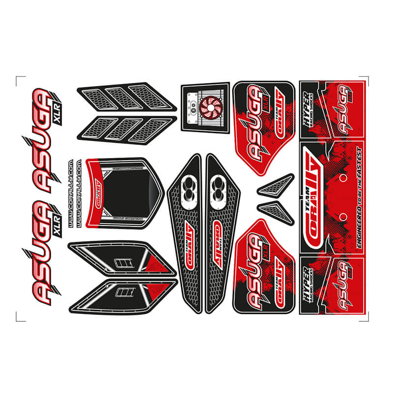 CORALLY - BODY DECAL SHEET ASUGA
XLR RED 1 PC - C-00180-858-R
