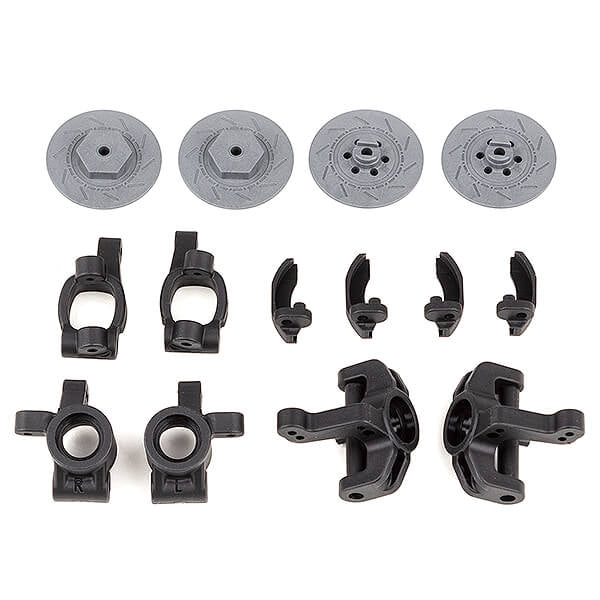 ASSOCIATED ELECTRICS - TEAM ASSOCIATED REFLEX 14R
STEERING/CASTER BLOCKS/HUBS/BR - AS21575