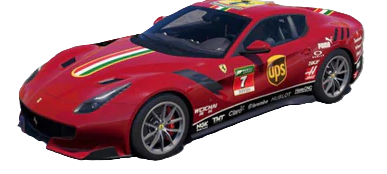 1/10 190mm Wide RC Touring Car Body Shell - Clear Lexan - Ferrari F12 Bodyshell UPS Livery (258mm Wheelbase / 190mm Wide) - everything in photo included)