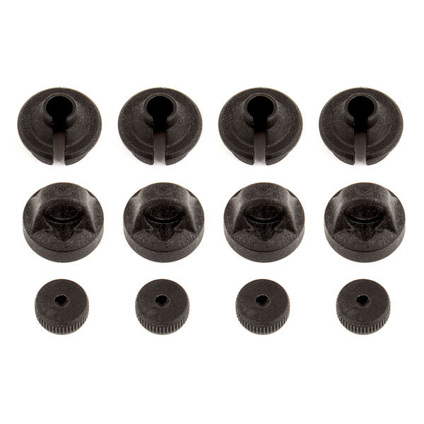 ASSOCIATED ELECTRICS - TEAM ASSOCIATED PROSC10/RAT/
REFLEX SHOCK CAPS/SPRING CUPS - AS91454