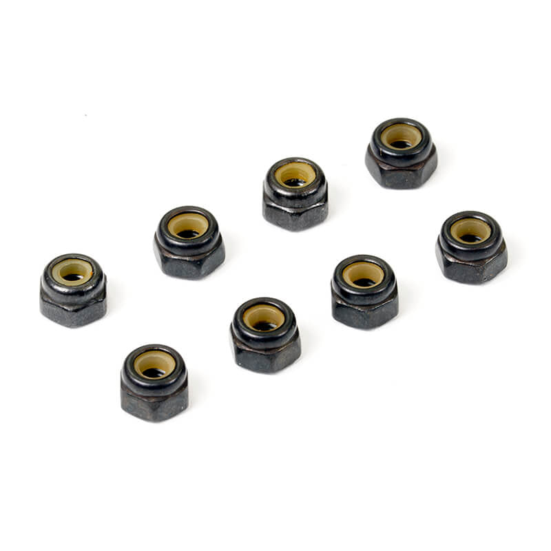 FASTRAX R/C PRODUCTS - FASTRAX NYLON NUT M2.5 (8PC) - FASTM2.5BK
