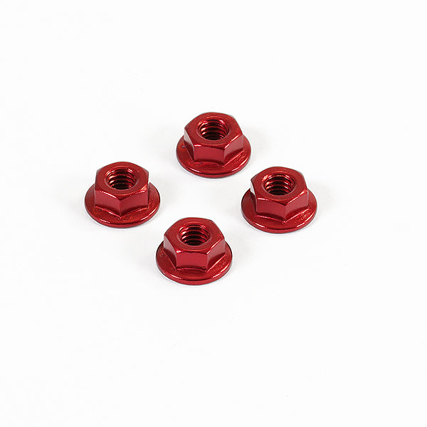 FASTRAX R/C PRODUCTS - M4 RED SERRATED ALUMINIUM
LOCKNUTS 4pcs - FTM4RS