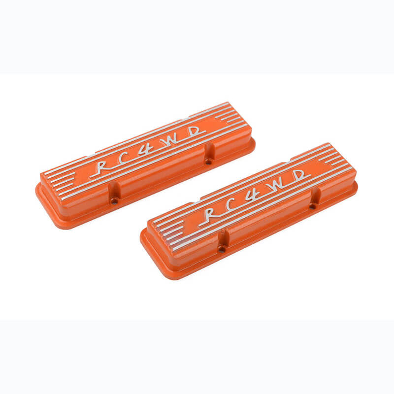 RC4WD - ALUMINIUM VALVE COVERS
FOR SCALE V8 ENGINE (ORANGE) - Z-S0317