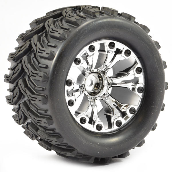 FASTRAX R/C PRODUCTS - FASTRAX 1:10 MT ARROW MOUNTED
6-SPOKE CHROME 0 OFFSET (PR) - FAST1231C